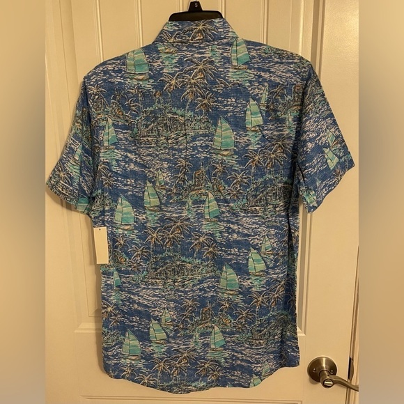 IZOD‎ Saltwater Sailboat Men's Size Small Shirt blue revival Print NEW WITH TAGS - Picture 3 of 8
